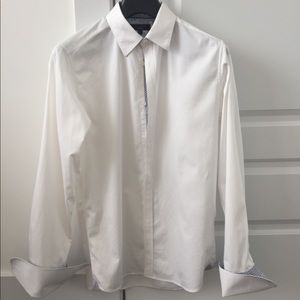 Ted Baker Men’s Dress Shirt with Blue Prints